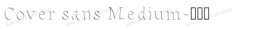Cover sans Medium字体转换